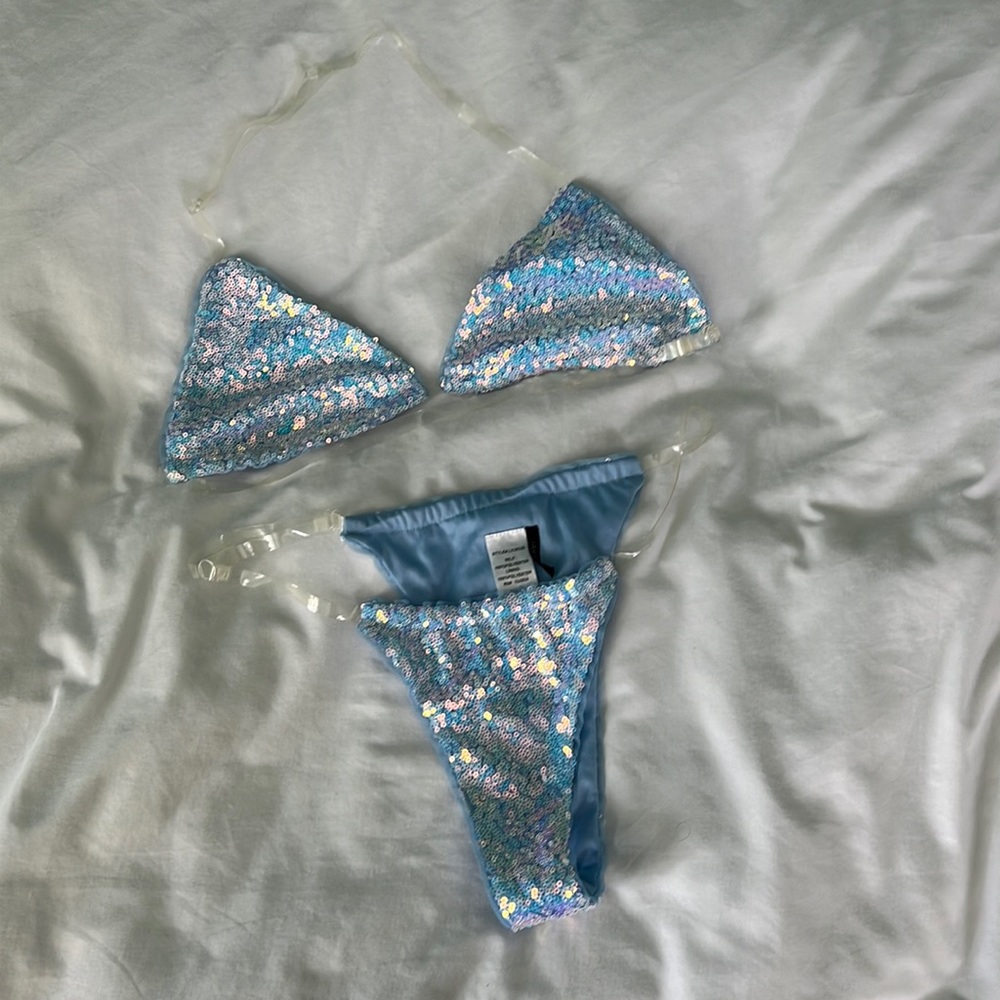 Sequined high waisted bikini